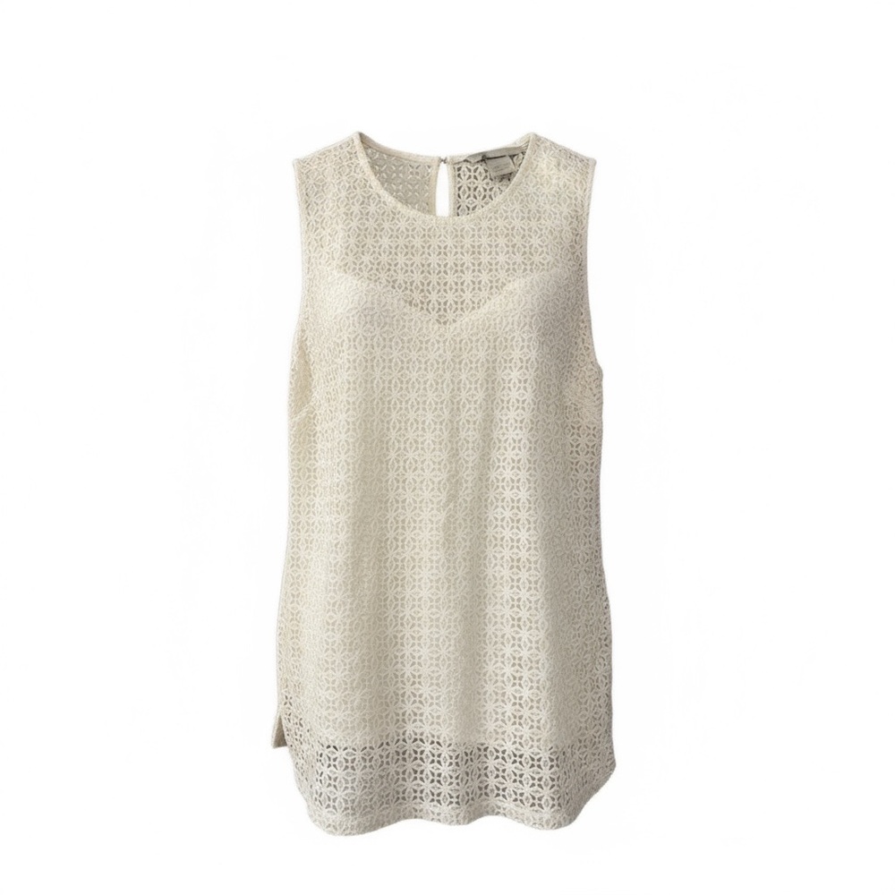 H&M Cream Lace and Orange Sleeveless Tops - Picture 3 of 6